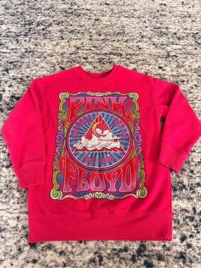Pink Floyd Kids Sweatshirt in Hot Pink with Multicolor Graphic